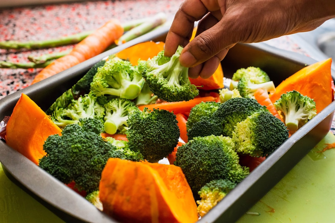 Colorful assortment of fresh vegetables showing healthy vegetarian diet benefits