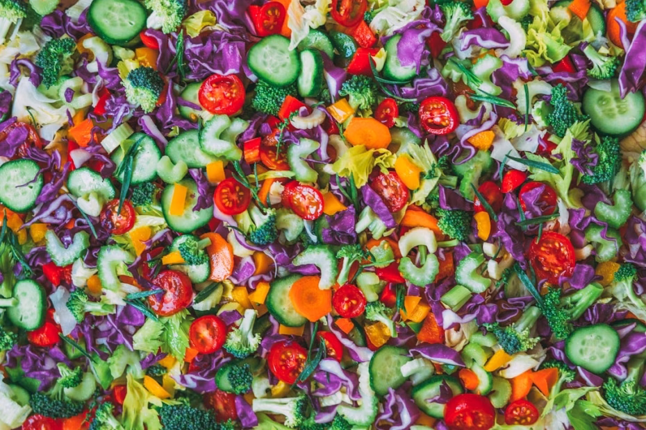 Fermented and high-fiber foods representing Probiotics, prebiotics, and postbiotics for gut health