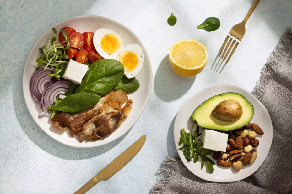 Keto diet for weight loss with healthy low-carb foods